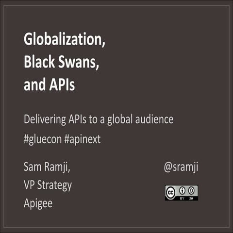 Globalization, Black Swans, and APIs