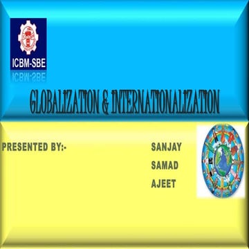 Globalization & internationalization