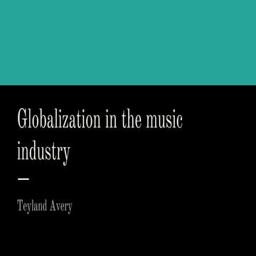Globalization in the music industry