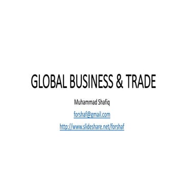 Globalization lec 1&amp; 2