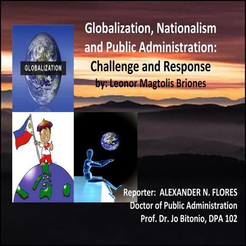 Globalization, Nationalism and Public Administration