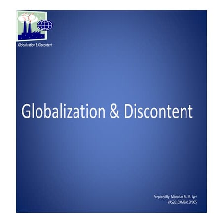 Macro economics – Globalization