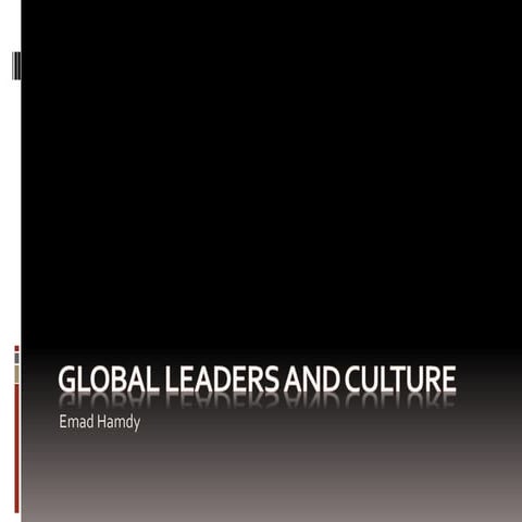 Global leaders and culture 