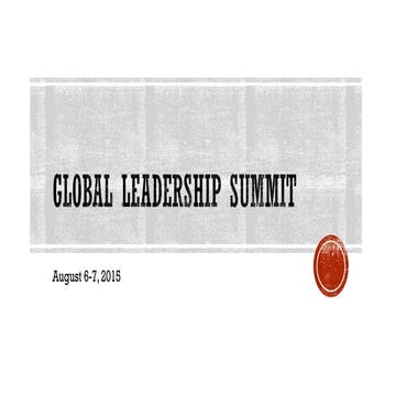 Global Leadership Summit 2015