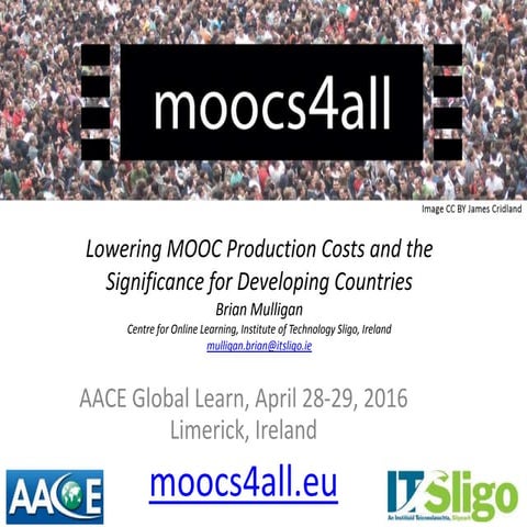 Lowering MOOC Production Costs and the Significance for Developing Countries