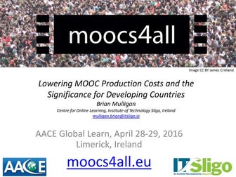 Lowering MOOC Production Costs and the Significance for Developing Countries