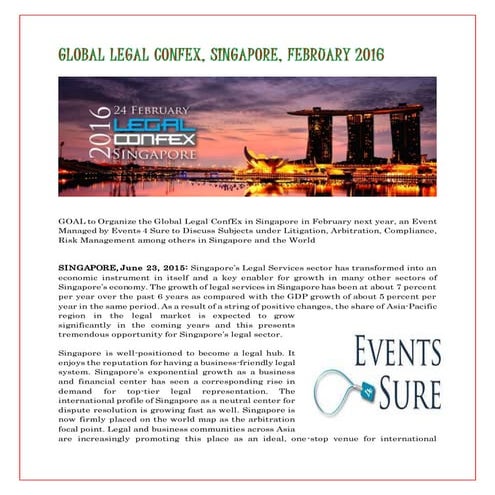 Global legal confex, singapore, february 2016
