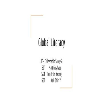 Global literacy 