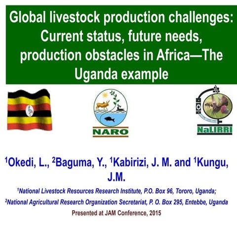 Global livestockproduction challenges in Uganda