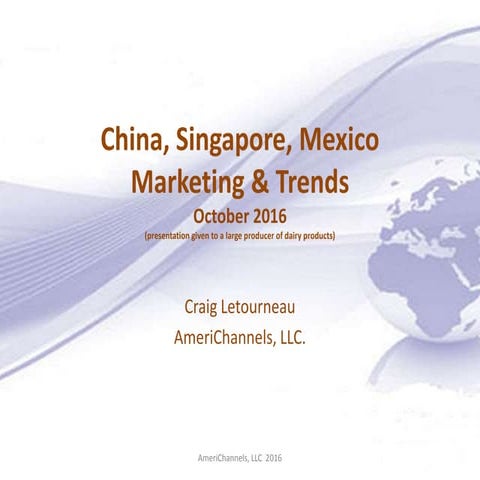Global marketing and trends 10 2016