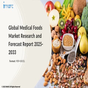 Medical Foods Market by Product Type, Distribution Channel, End User 2025-2033