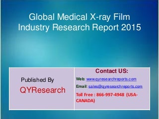 Global Medical X-ray Film Market 2015 Industry Analysis, Research, Growth, Trends and Overview