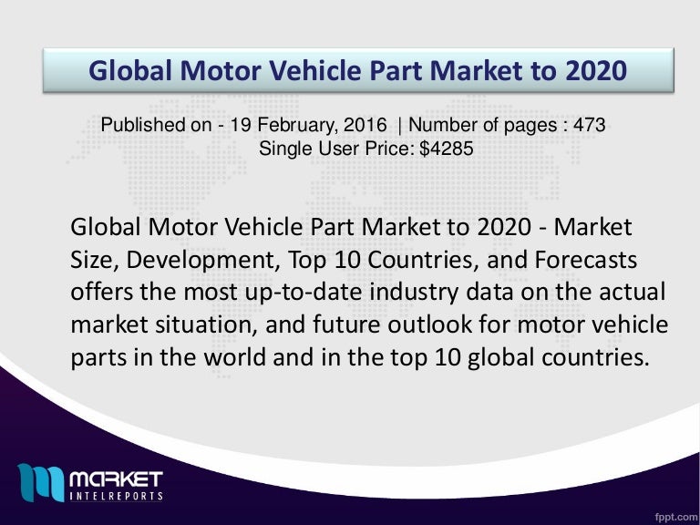 Global Motor Vehicle Part Market Forecast & Future Industry Trends