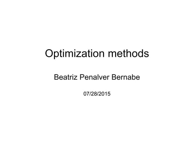 Global optimization