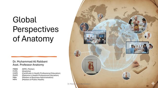 Global Perspectives of Anatomy - Dr Muhammad Ali Rabbani