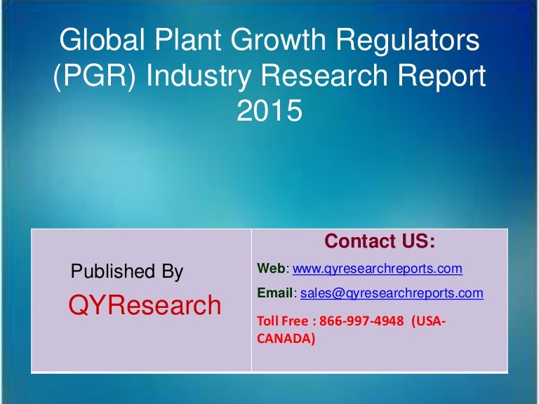 Global Plant Growth Regulators Pgr Industry 2015 Market Analysis R