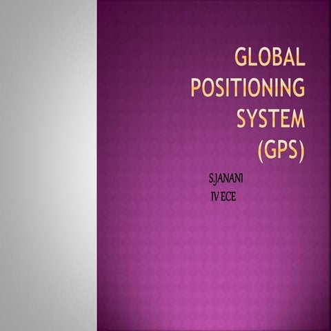 Global positioning system