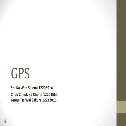 Global positioning system (gps) 1