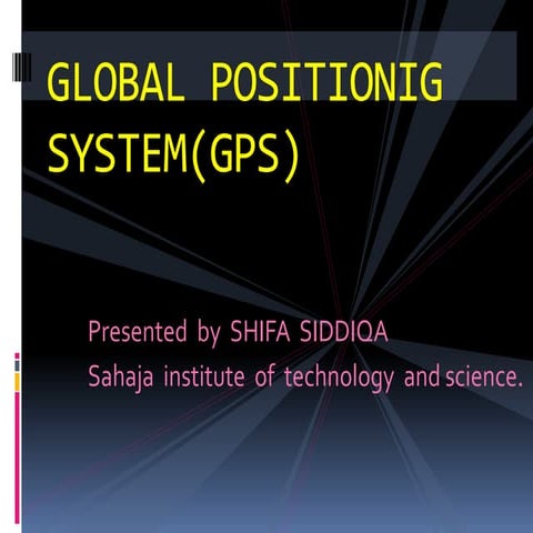 Global positioning system(GPS)