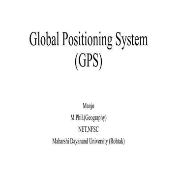 Global Positioning System (GPS) 