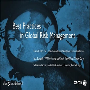 Best Practices in Global Risk Management 