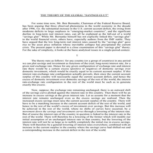 Global savings glut prabhat patnaik