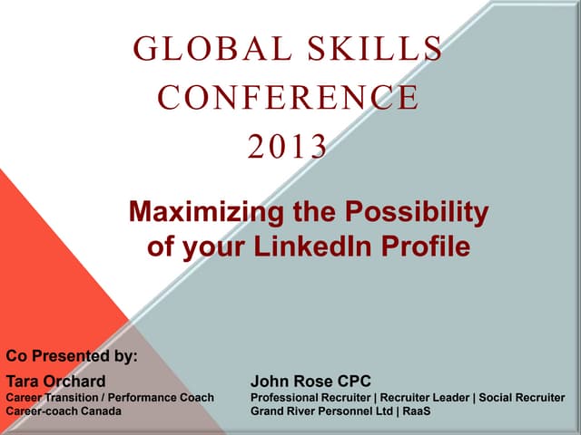 Global Skills Conference March 2013