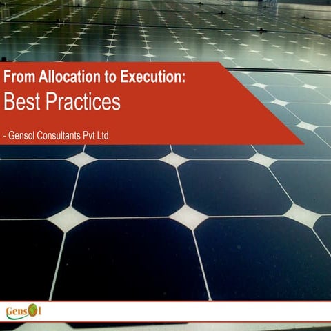 Solar Photovoltaic Power Plant: Best Practices