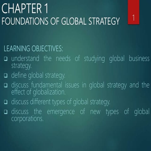 GBS CH 1 FOUNDATIONS OF GLOBAL STRATEGY