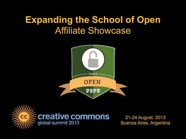 Expanding the School of Open: Affiliate Showcase