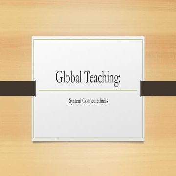 Global teaching system connectedness