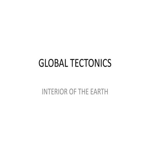 Global tectonics