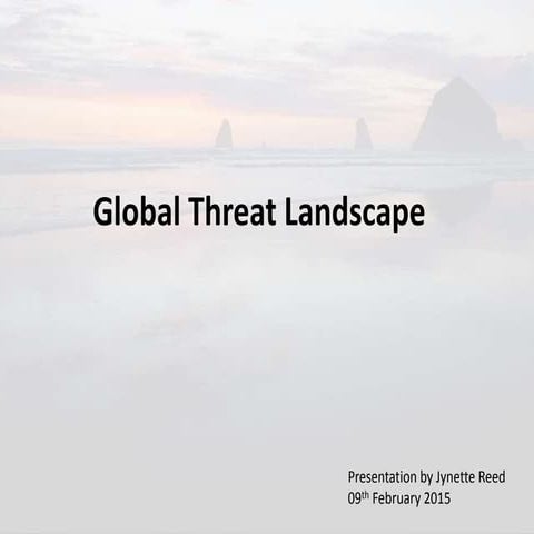 Global threat landscape