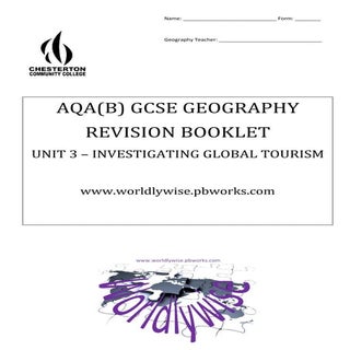 Global tourism revision booklet