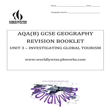 Global tourism revision booklet