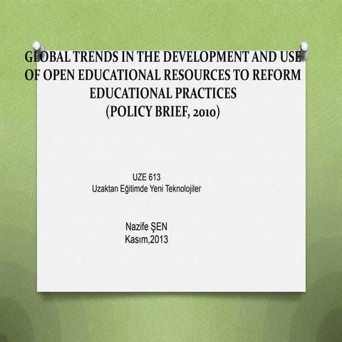 Global trends in Open Educational Resources