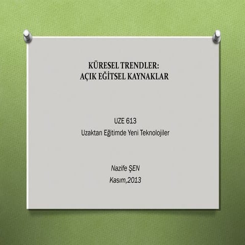 Global Trends in Open Educational Resources