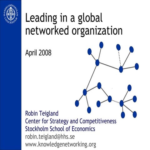 Global Virtual Teams Teigland