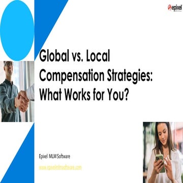 Business Compensation Plans: Global vs. Local MLM Plans Explained | PDF