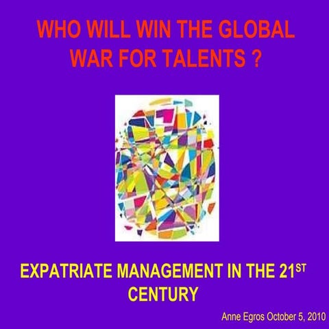 Global war for talents talk