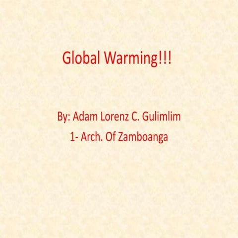 Global warming-adam