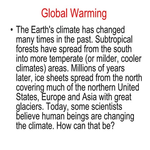 Global warming