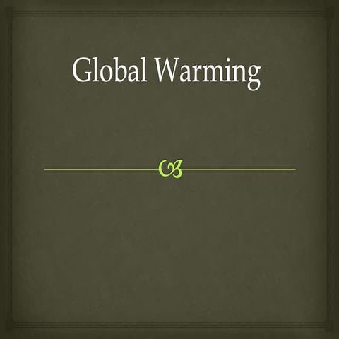 Global warming
