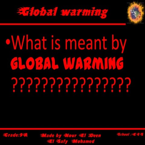 Global warming