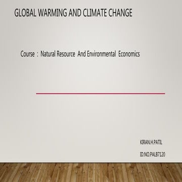 Global warming and climate change evs (1) | PPTX