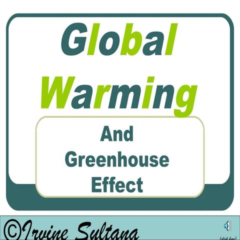 Global  warming and green house effect