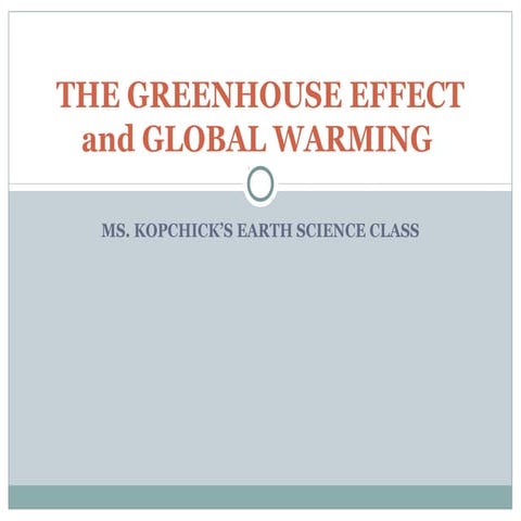 Global warming and_the_greenhouse_effect
