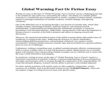 Global Warming Fact Or Fiction Essay.pdf