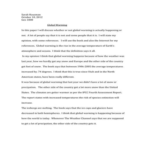 Climate change research paper | DOCX