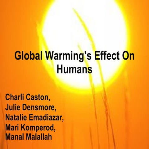 Global WarmingS Effect On Humans